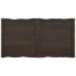 vidaXL Tablero mesa madera tratada borde vivo marrón 120x60x(2-4) cm
