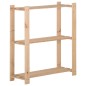 vidaXL Estantería de 3 niveles madera pino maciza 80x28,5x90 cm vidaXL Estantería de 3 niveles madera pino maciza 80x28,5x90 cm