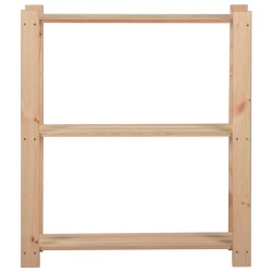 vidaXL Estantería de 3 niveles madera pino maciza 80x28,5x90 cm