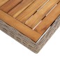 vidaXL Set de comedor de jardín 9 piezas ratán sintético marrón vidaXL Set de comedor de jardín 9 piezas ratán sintético marrón