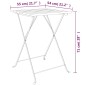 vidaXL Mesa de cafetería plegable teca maciza y acero 55x54x71 cm vidaXL Mesa de cafetería plegable teca maciza y acero 55x54x71 cm