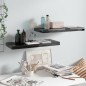 vidaXL Estante flotante de pared 2 uds MDF negro brillo 60x23,5x3,8 cm vidaXL Estante flotante de pared 2 uds MDF negro brillo 60x23,5x3,8 cm