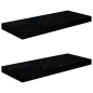 vidaXL Estante flotante de pared 2 uds MDF negro brillo 60x23,5x3,8 cm vidaXL Estante flotante de pared 2 uds MDF negro brillo 60x23,5x3,8 cm