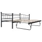 vidaXL Estructura de cama de acero negra 180x200/90x200 cm