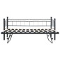 vidaXL Estructura de cama de acero negra 180x200/90x200 cm