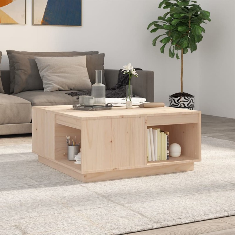 vidaXL Mesa de centro madera maciza de pino 80x81x36,5 cm vidaXL Mesa de centro madera maciza de pino 80x81x36,5 cm
