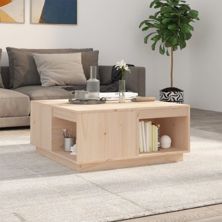 vidaXL Mesa de centro madera maciza de pino 80x81x36,5 cm