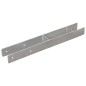 vidaXL Anclajes de valla 2 uds acero galvanizado plateado 7x6x60 cm vidaXL Anclajes de valla 2 uds acero galvanizado plateado 7x6x60 cm