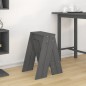 vidaXL Taburetes 2 unidades madera maciza de pino gris 40x40x60 cm