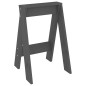 vidaXL Taburetes 2 unidades madera maciza de pino gris 40x40x60 cm