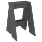 vidaXL Taburetes 2 unidades madera maciza de pino gris 40x40x60 cm