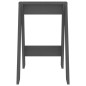 vidaXL Taburetes 2 unidades madera maciza de pino gris 40x40x60 cm