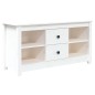 vidaXL Mueble para TV de madera maciza de pino blanco 103x36,5x52 cm