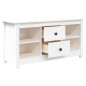 vidaXL Mueble para TV de madera maciza de pino blanco 103x36,5x52 cm