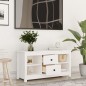 vidaXL Mueble para TV de madera maciza de pino blanco 103x36,5x52 cm