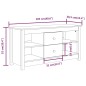 vidaXL Mueble para TV de madera maciza de pino blanco 103x36,5x52 cm
