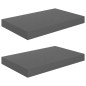 vidaXL Estantes flotantes de pared 2 uds MDF gris brillo 40x23x3,8 cm vidaXL Estantes flotantes de pared 2 uds MDF gris brillo 40x23x3,8 cm
