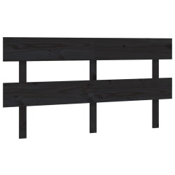 vidaXL Cabecero de cama madera maciza de pino negro 164x3x81 cm