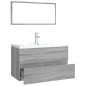 vidaXL Set de muebles de baño madera contrachapada gris Sonoma vidaXL Set de muebles de baño madera contrachapada gris Sonoma