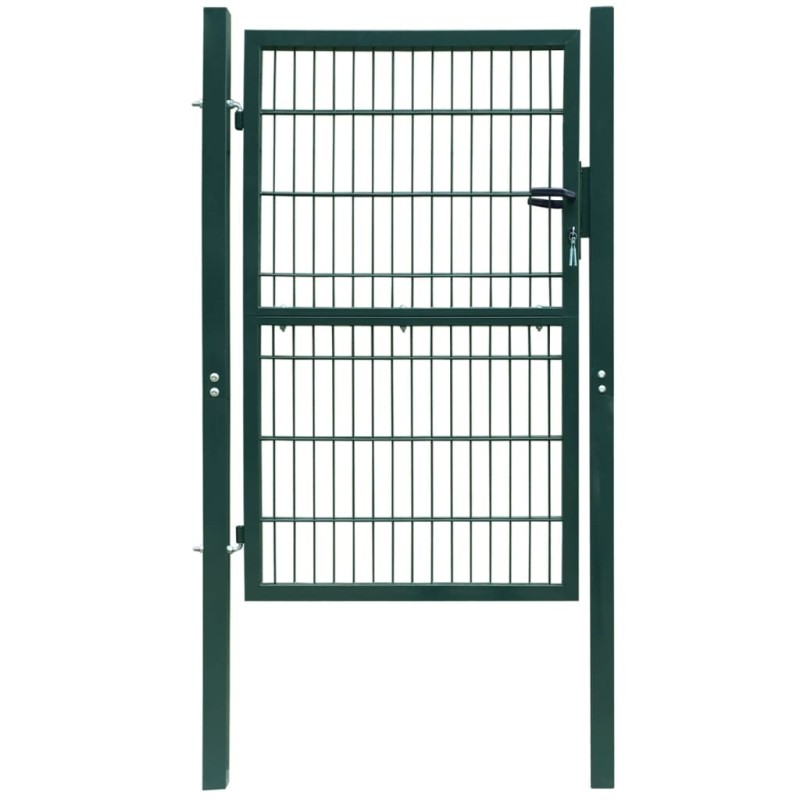 vidaXL Cancela de valla 2D individual verde 106x210 cm vidaXL Cancela de valla 2D individual verde 106x210 cm