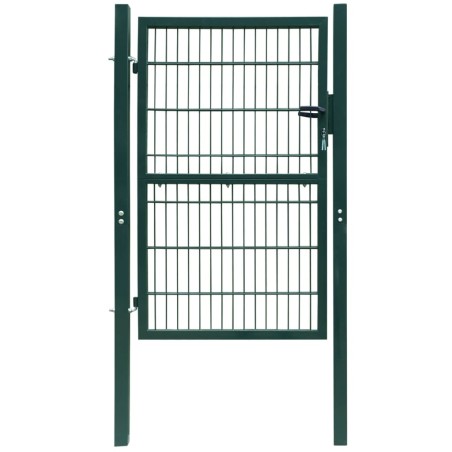 vidaXL Cancela de valla 2D individual verde 106x210 cm