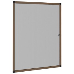 vidaXL Mosquitera para ventanas marrón 80x100 cm