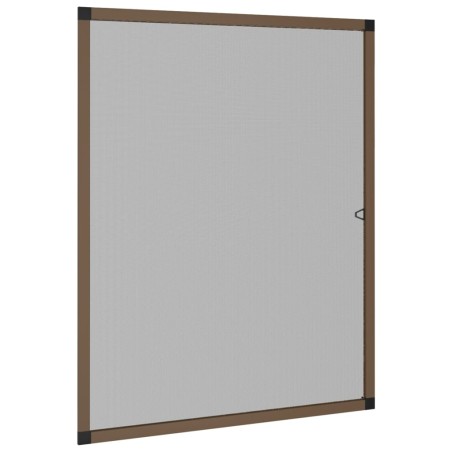 vidaXL Mosquitera para ventanas marrón 80x100 cm