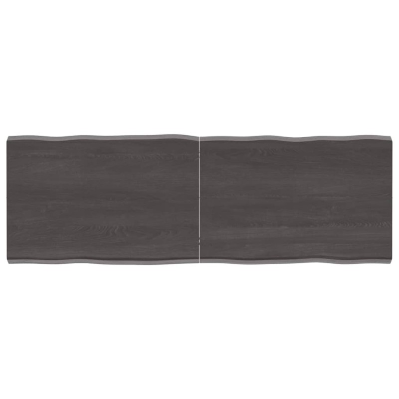 vidaXL Tablero mesa madera tratada borde vivo marrón 140x50x(2-4) cm vidaXL Tablero mesa madera tratada borde vivo marrón 140x50x(2-4) cm