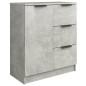 vidaXL Aparador de madera contrachapada gris hormigón 60x30x70 cm vidaXL Aparador de madera contrachapada gris hormigón 60x30x70 cm