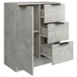 vidaXL Aparador de madera contrachapada gris hormigón 60x30x70 cm vidaXL Aparador de madera contrachapada gris hormigón 60x30x70 cm