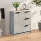 vidaXL Aparador de madera contrachapada gris hormigón 60x30x70 cm vidaXL Aparador de madera contrachapada gris hormigón 60x30x70 cm