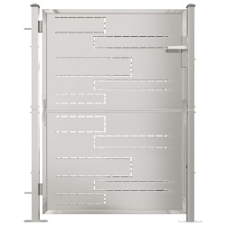 vidaXL Puerta de jardín de acero inoxidable 100x125 cm