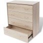 vidaXL Aparador con 4 cajones color roble 60x30,5x71 cm vidaXL Aparador con 4 cajones color roble 60x30,5x71 cm