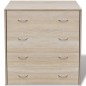 vidaXL Aparador con 4 cajones color roble 60x30,5x71 cm vidaXL Aparador con 4 cajones color roble 60x30,5x71 cm