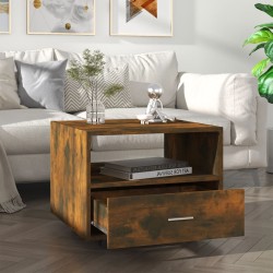 vidaXL Mesa de centro madera de ingeniería roble ahumado 55x55x40 cm