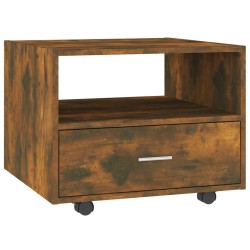 vidaXL Mesa de centro madera de ingeniería roble ahumado 55x55x40 cm
