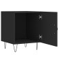 vidaXL Mesita de noche madera de ingeniería negro 40x40x50 cm vidaXL Mesita de noche madera de ingeniería negro 40x40x50 cm