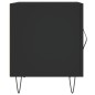 vidaXL Mesita de noche madera de ingeniería negro 40x40x50 cm vidaXL Mesita de noche madera de ingeniería negro 40x40x50 cm