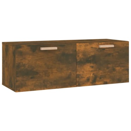 vidaXL Armario pared madera contrachapada roble ahumado 100x36,5x35 cm