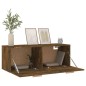 vidaXL Armario pared madera contrachapada roble ahumado 100x36,5x35 cm vidaXL Armario pared madera contrachapada roble ahumado 100x36,5x35 cm