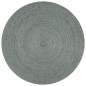 vidaXL Alfombra de yute tejida a mano redonda verde oliva 150 cm