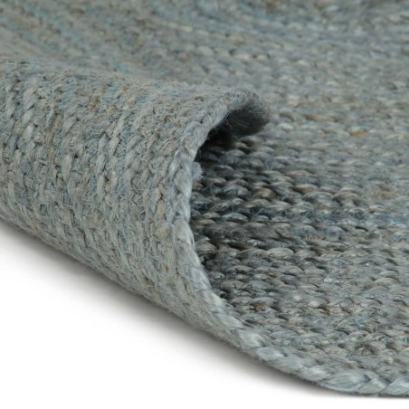 vidaXL Alfombra de yute tejida a mano redonda verde oliva 150 cm