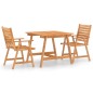 vidaXL Juego de comedor para jardín 3 piezas madera maciza de acacia vidaXL Juego de comedor para jardín 3 piezas madera maciza de acacia