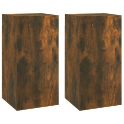 vidaXL Muebles para TV 2 uds contrachapado roble ahumado 30,5x30x60 cm