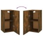 vidaXL Muebles para TV 2 uds contrachapado roble ahumado 30,5x30x60 cm