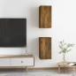 vidaXL Muebles para TV 2 uds contrachapado roble ahumado 30,5x30x60 cm