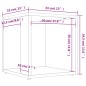 vidaXL Mesa auxiliar madera contrachapada gris hormigón 33x33x34,5 cm vidaXL Mesa auxiliar madera contrachapada gris hormigón 33x33x34,5 cm