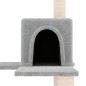 vidaXL Rascador para gatos con postes de sisal gris claro 153 cm