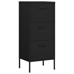 vidaXL Armario de almacenamiento acero negro 42,5x35x101,5 cm