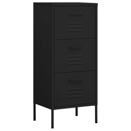 vidaXL Armario de almacenamiento acero negro 42,5x35x101,5 cm